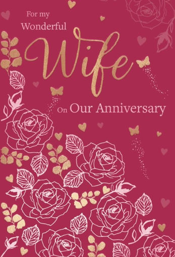 Picture of WONDERFUL WIFE ANNIVERSARY CARD